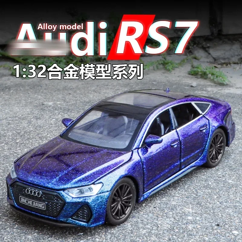 1:32 Audi RS7 Sportback lega auto diecast e veicoli giocattolo modello di auto suono e luce tirare indietro giocattoli per auto per bambini regali A920