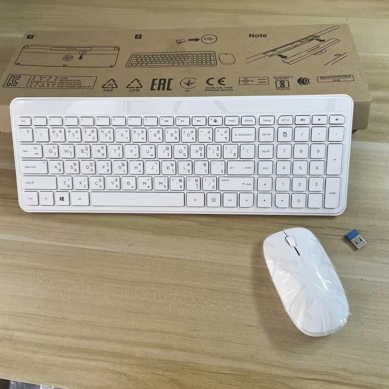 Thai layout Wireless keyboard and mouse kit for HP Sk2063 sm-2063 desktop computer