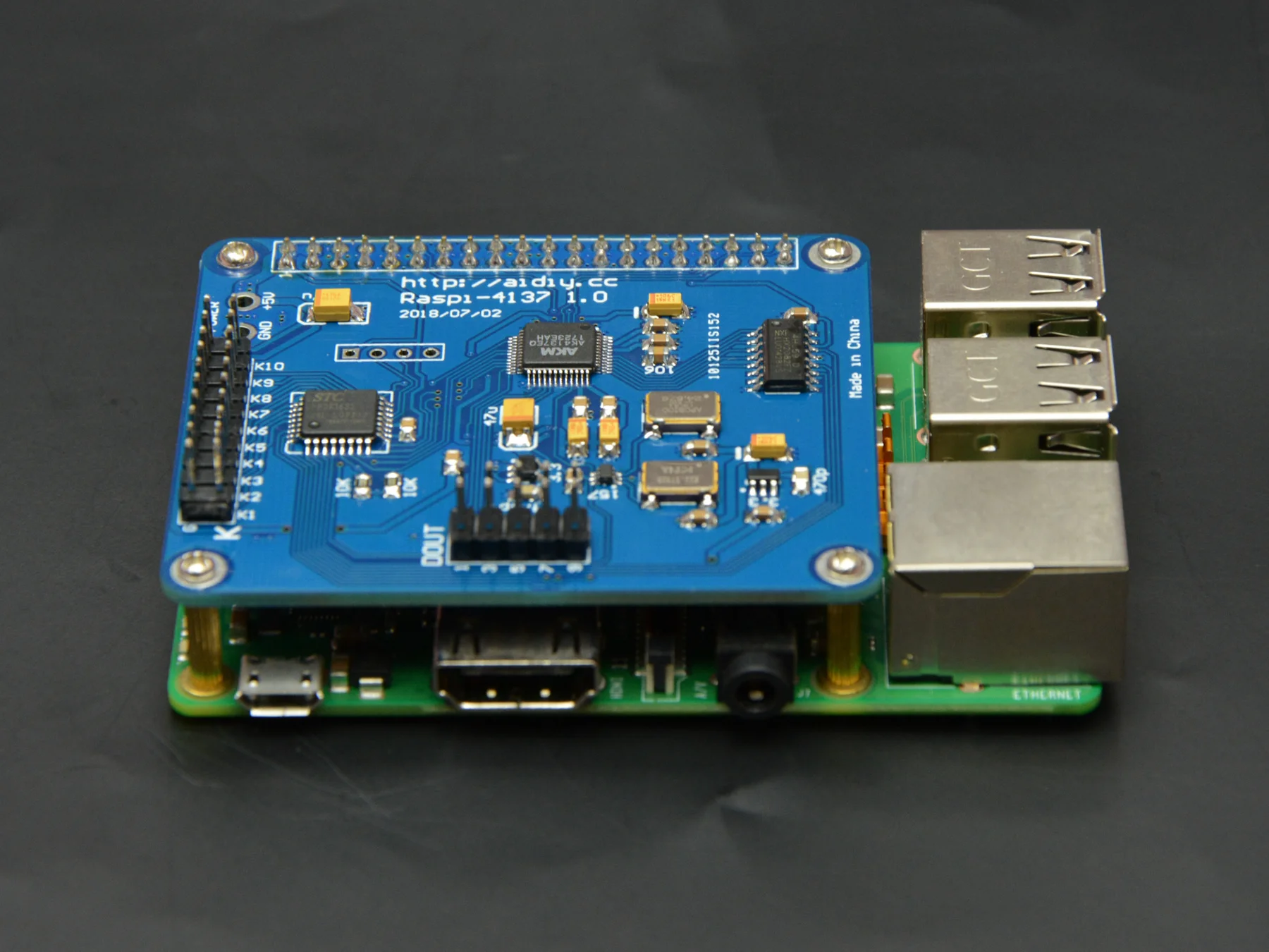 Raspberry Pi Dedicated AK4137 Board Digital Broadcasting and Network Broadcasting Solution Supports I2S 32 384K DSD256