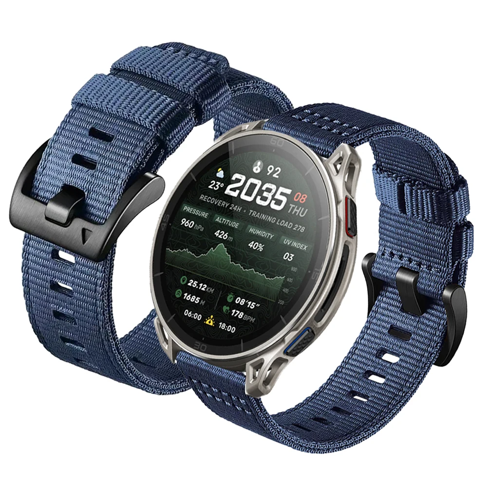 watch strap 22mm Nylon For Amazfit Watchband correa For Amazfit Cheetah 2 Ultra / Active Max / Bip Max Watch Bracelet Band