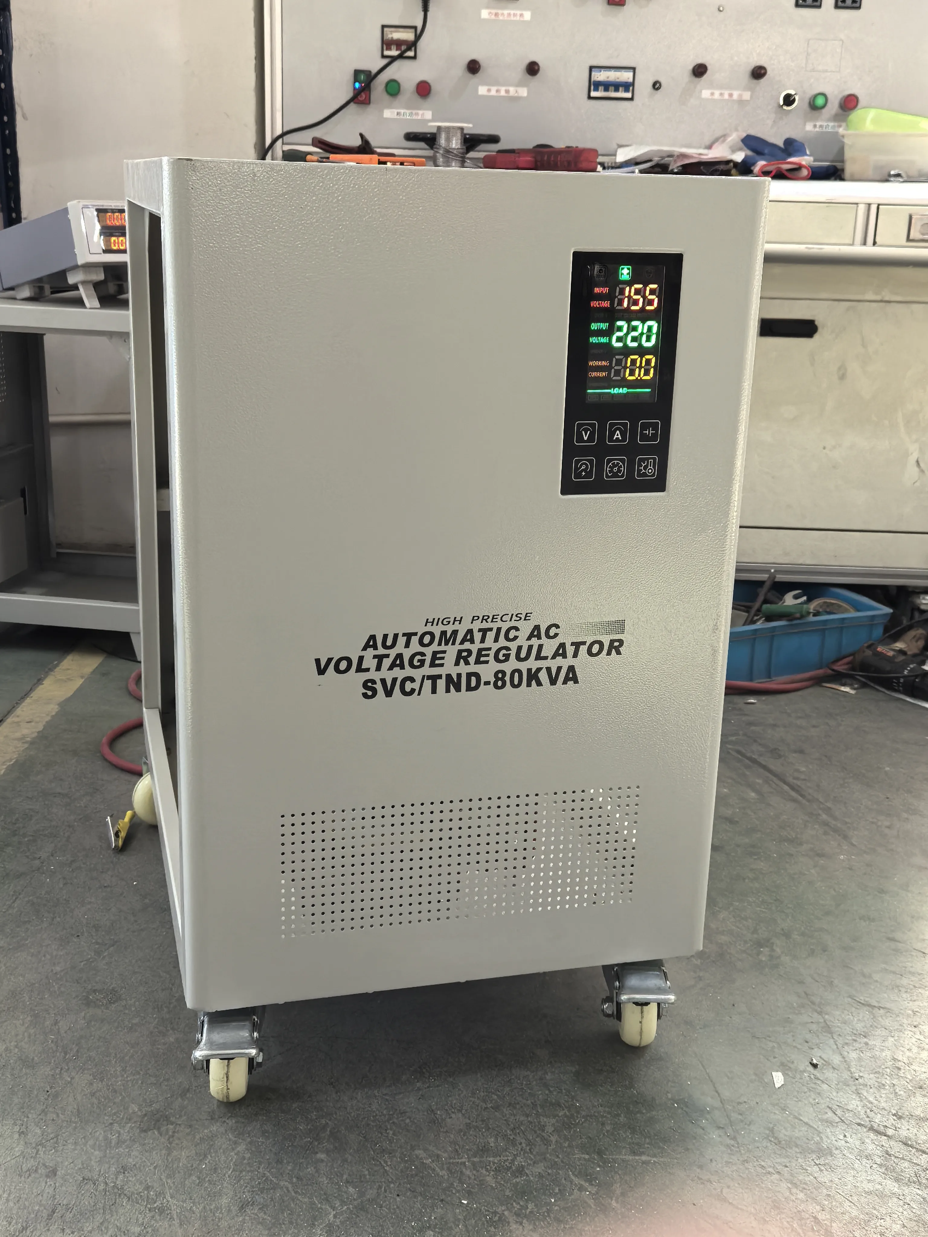 Single Phase Power Supply Voltage Stabilizer 80kva 60kva   220v Automatic Electric Voltage Stabilizer Regulator
