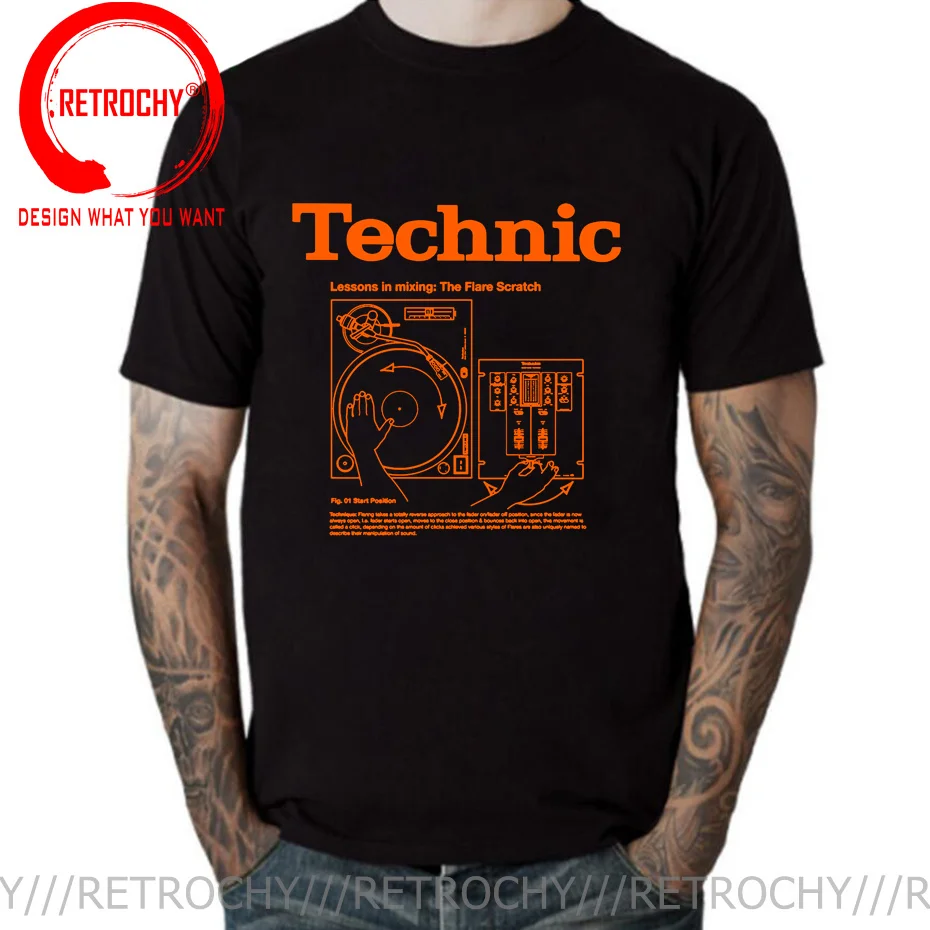 Vintage Hot Online Shirt Deejay Beats T Shirt Men Funny Technic Music T-Shirt DJ Rock Music Tee Shirt Rock Roll tshirt Camisetas