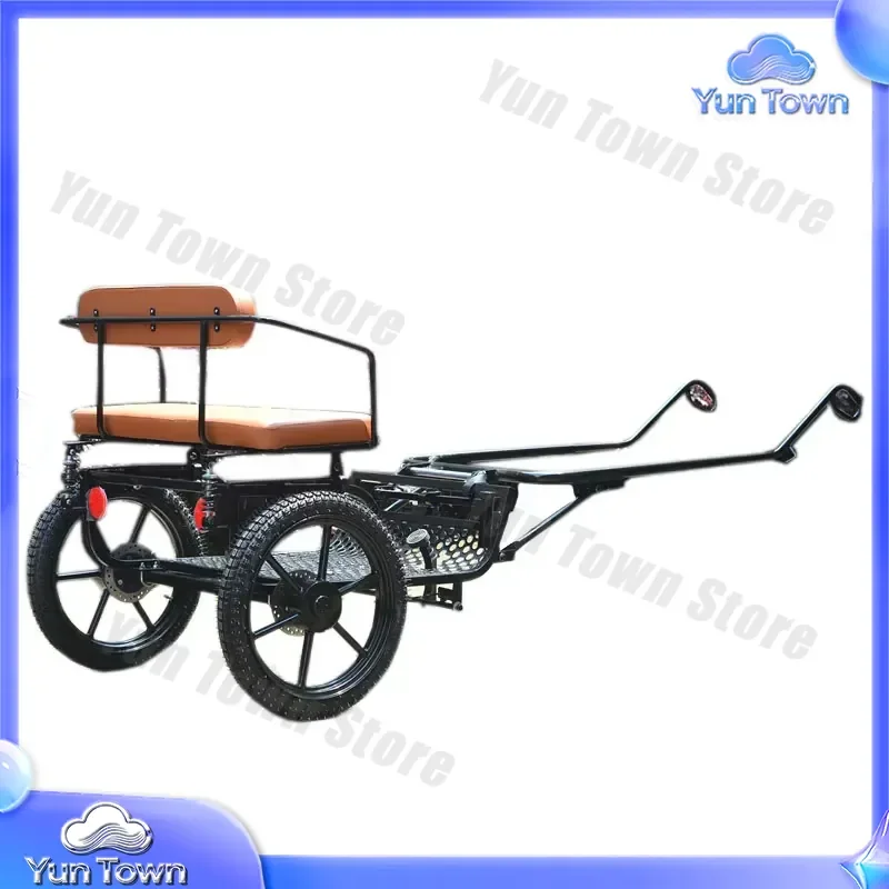 Miniature Horse Drawn Carriage for Decorative Use for Kids Room Nursery Playroom Two Wheeled Pony Carriage for Home Office
