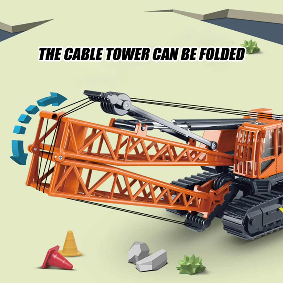 Children's toy cars, inertial engineering vehicles, crawler engineering cranes, stone cranes, wood grabbers, boys' model toy car