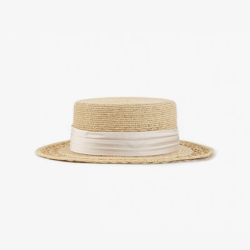 BEAUTODAY Straw Hats Women Leather Metal Decoration Casual Summer Sunshade Beach Cap Ladies Fashion Hat Handmade 96569