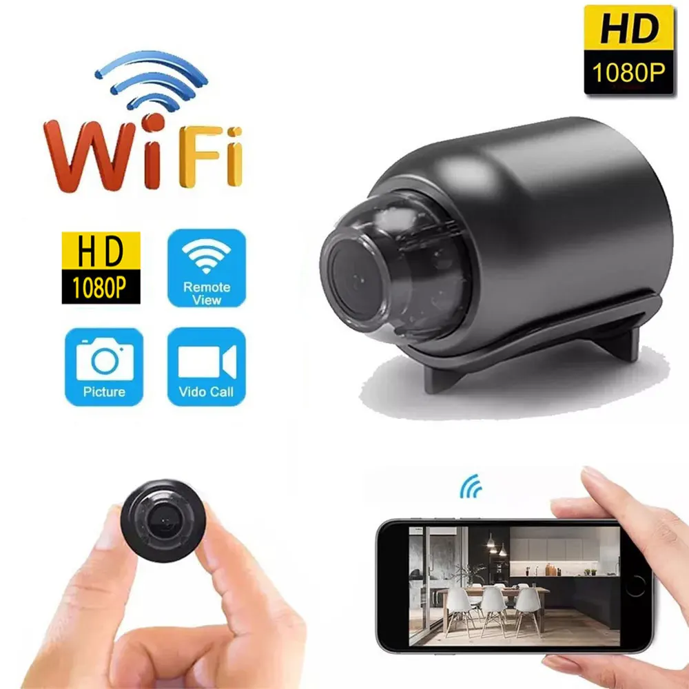 Mini 1080P HD WiFi Camera Included Sound Detector App Control for Home Office Micro USB Baby Monitor