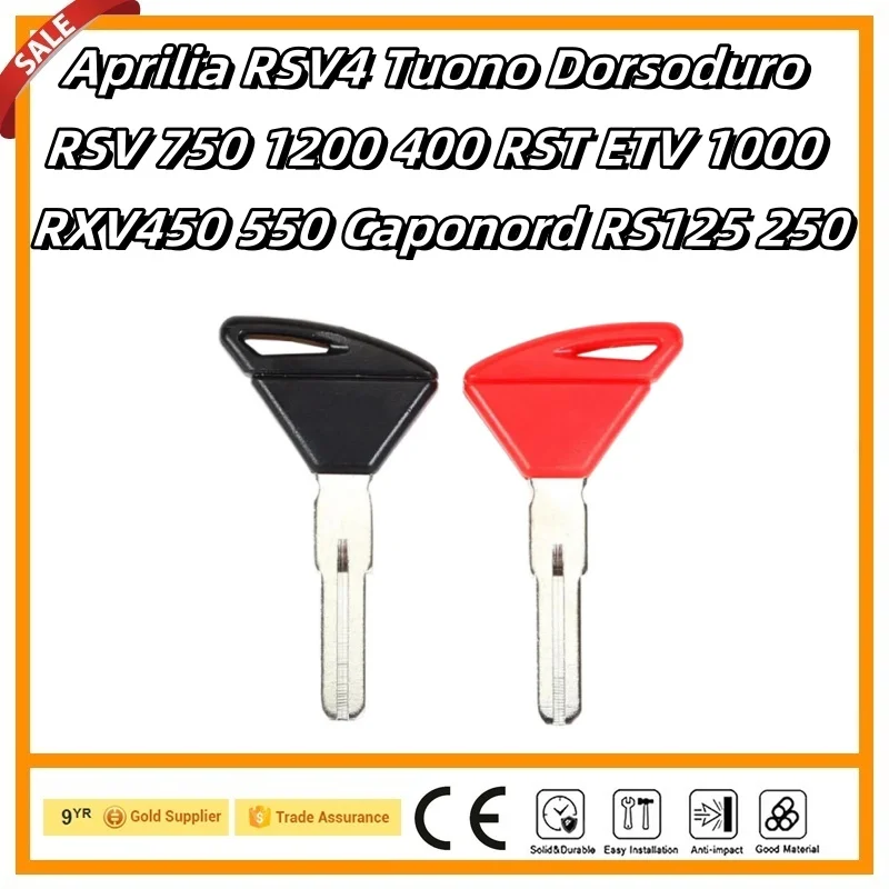 3Pcs Blank Key Replace Uncut Keys For Aprilia RSV4 Tuono Dorsoduro RSV 750 1200 400 RST ETV 1000 RXV450 550 Caponord RS125 250