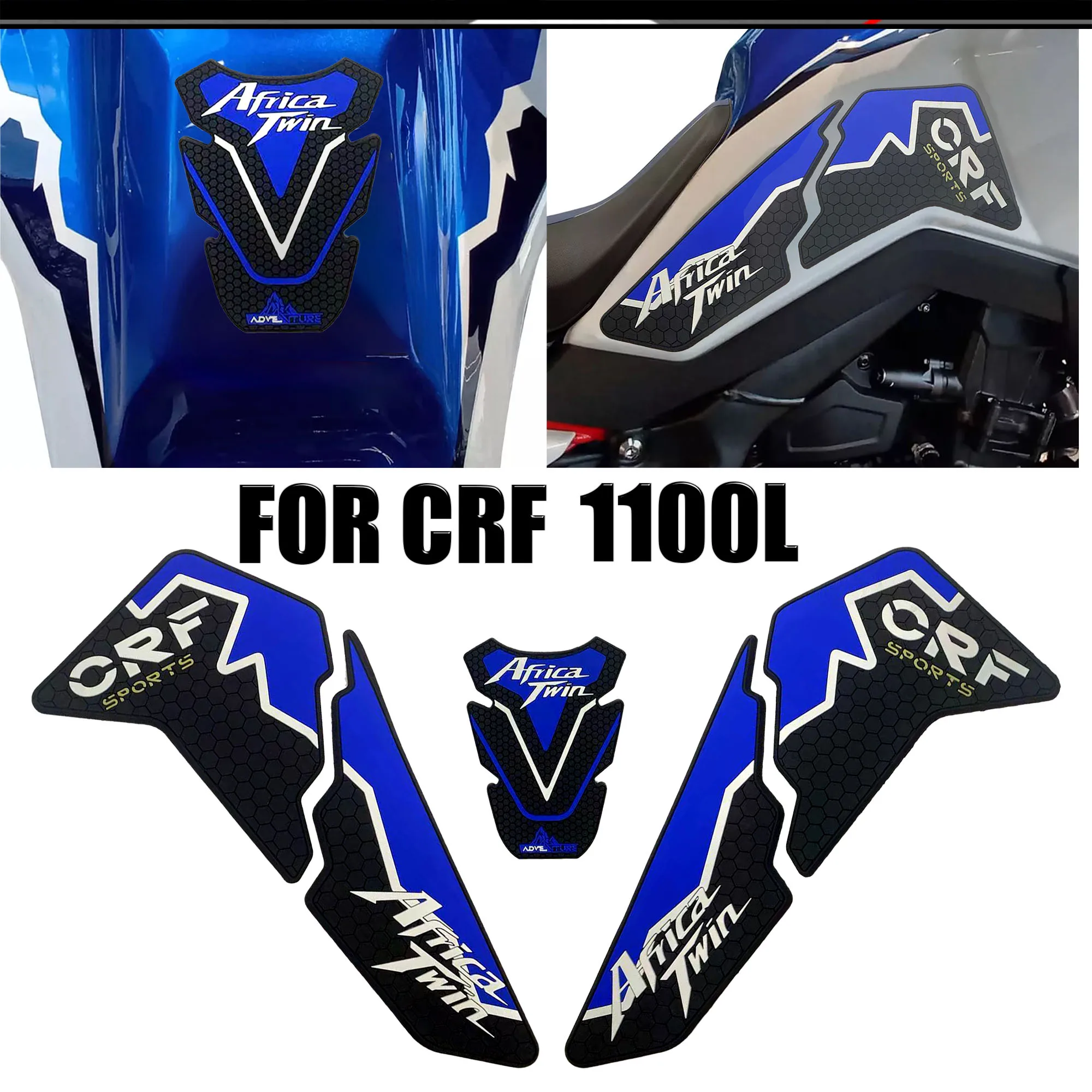 For Honda CRF1100 CRF 1100 L Africa Twin Motorcycle Side Fuel Tank Pad Tank Pads Protector Stickers Knee Grip Traction Pad 2024