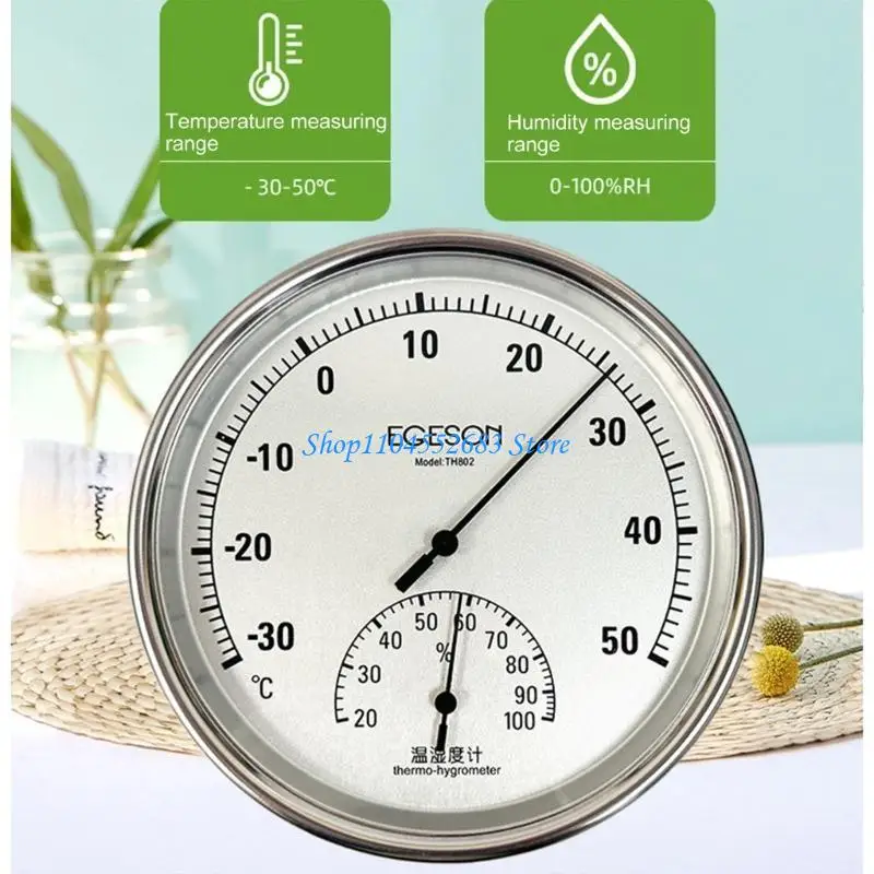 

Y6GD Steel Metal Thermometers & Hygrometer Temperature Gauges Precisions for Sauna room Homes Patios Greenhouses garden