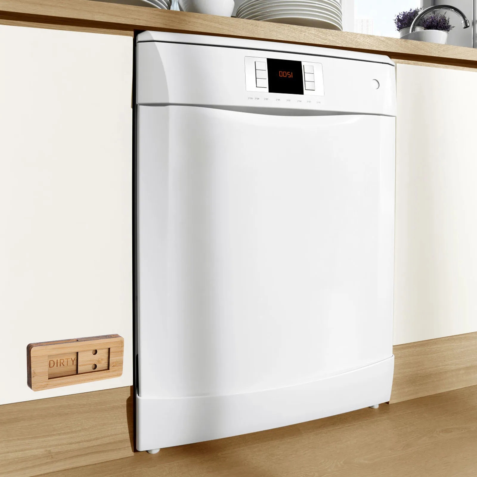 Dishwasher Magnetic Sign Clean Dirty Indicator For Kitchen Washing Machine Fridge Organizer Laundry Room Tool