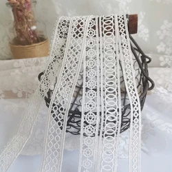 1.4cm white water soluble lace trim fabric ribbons DIY household clothing art dress skirt tablecloth decoration accessories