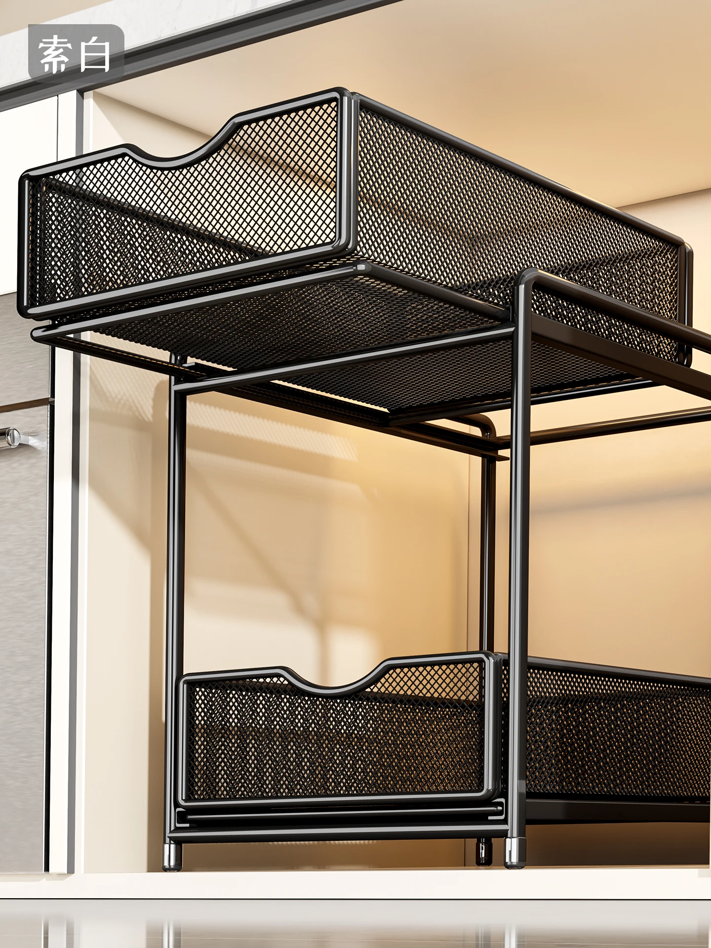 

Kitchen Pull-Out elf Ra Cabinet Multi-Layer Der Home Use Sink Super Deep Der Basket Storage Organizer Tool