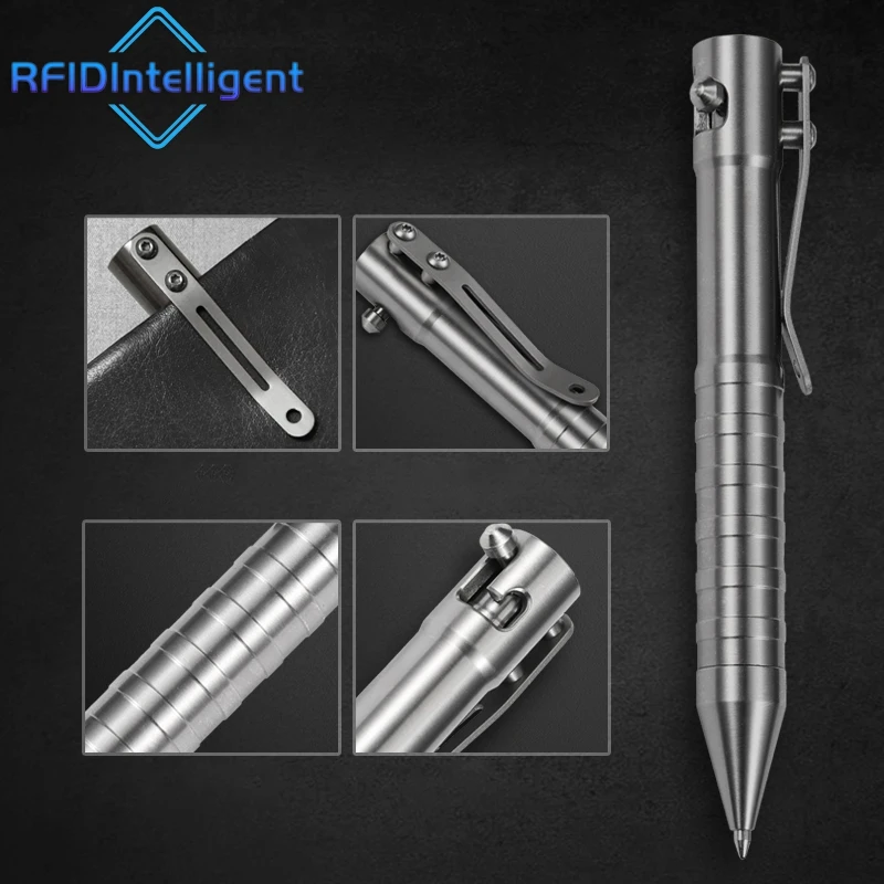 Multipurpose Metal Tactical Pen Bolt Action Self Defense Ballpoint Pen Outdoor Traveling Office Gift Decompression Toy