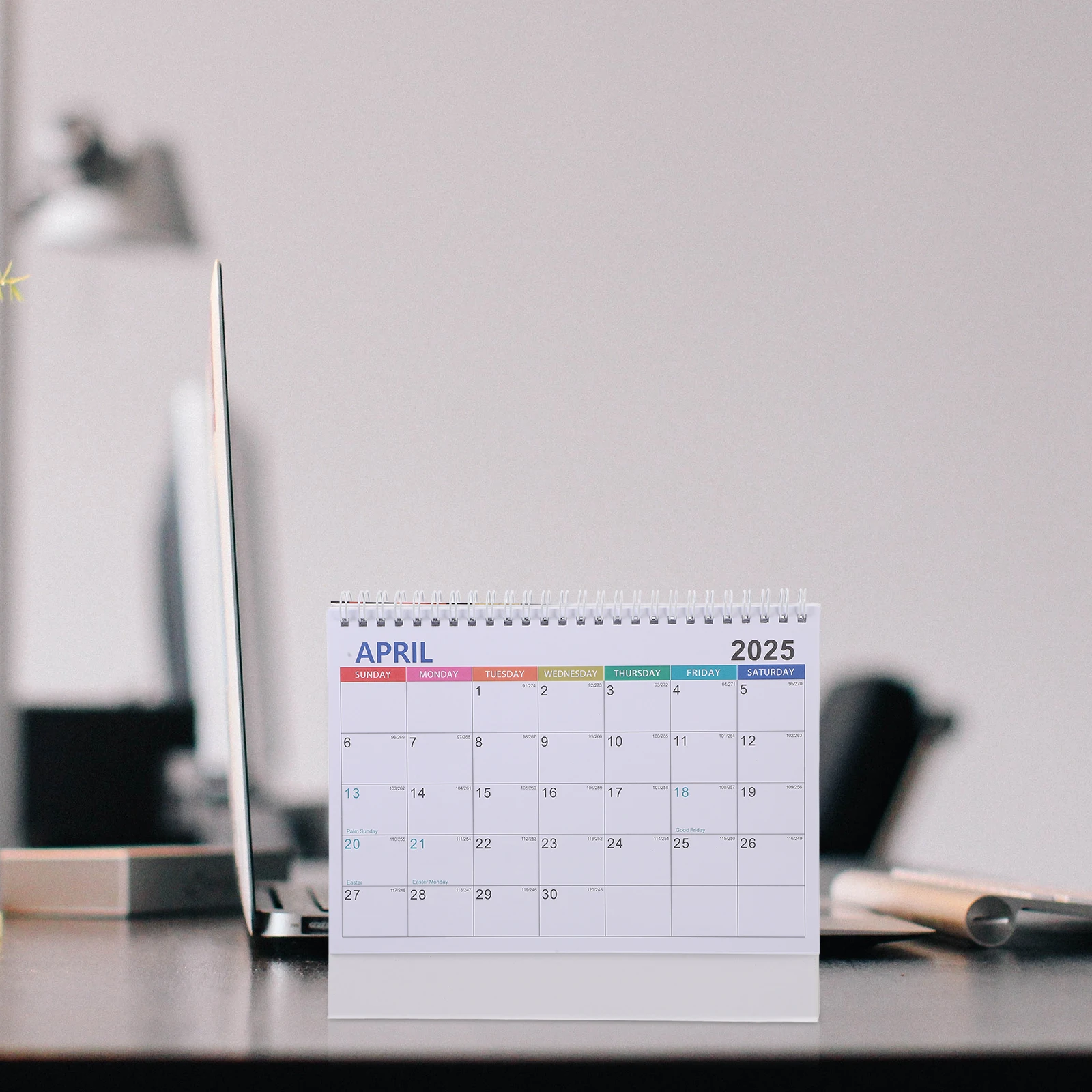 

Desktop Calendar 2025 Monthly Planner Large Writing Space Spiral Elegant Design Freestanding Office Schedule