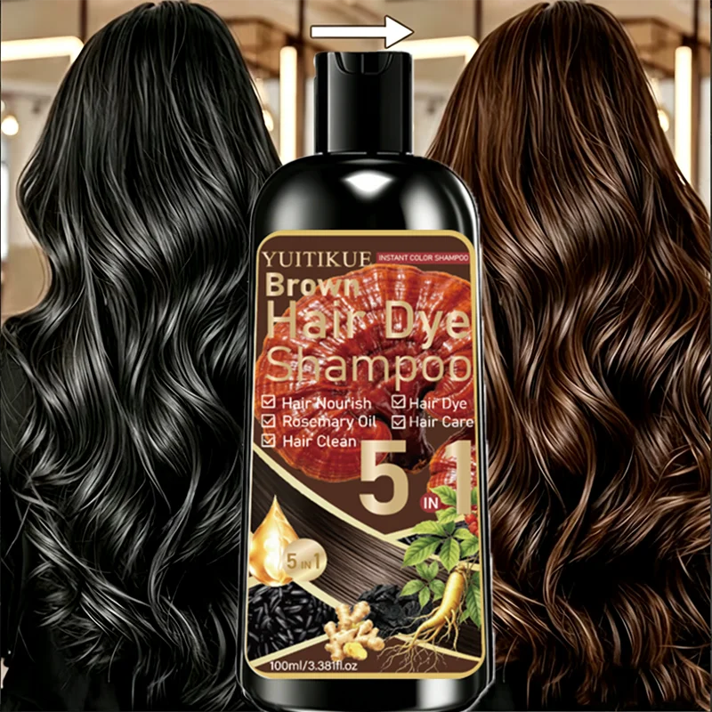 YUITIKUE Brown Hair Dye Shampo - đánh giá và giá Hair Spray Color