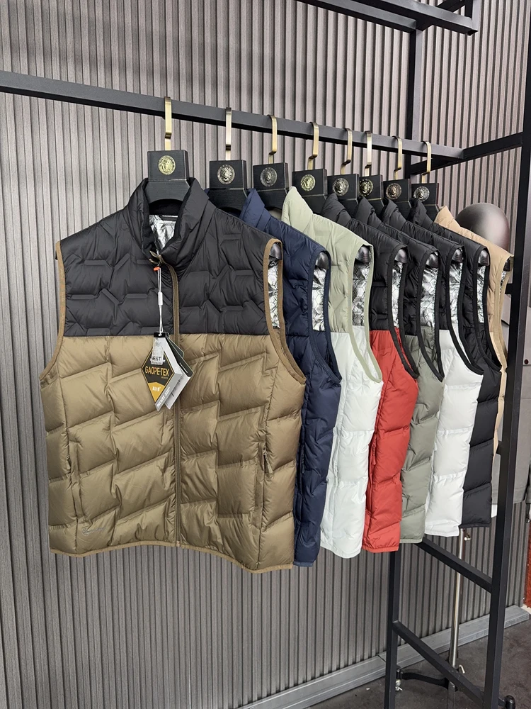 

Svip Men's Casual down Vest Self-Heating Autumn Winter Stand Collar Waterproof Padded Jaet Faion Urban Sle Daily Wear