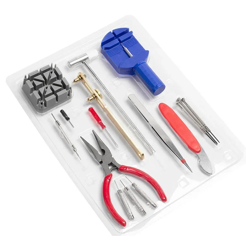 

16pcs Watch Repair Tool Kit Band Strap Back Opener Screwdriver Watch Remover Set Bracelet Chain Pin Adjuster Tool Professional