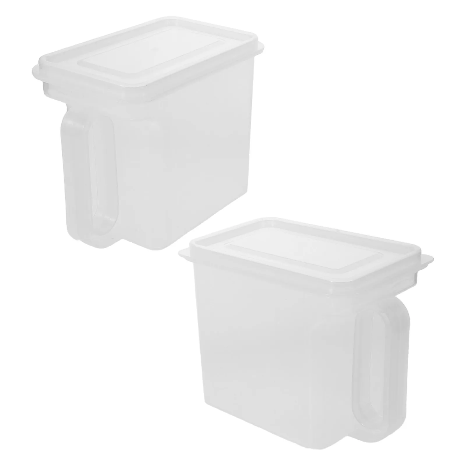 

2 прозрачных герметичных контейнера для хранения на кухне: для муки, риса, специй, для кладовой