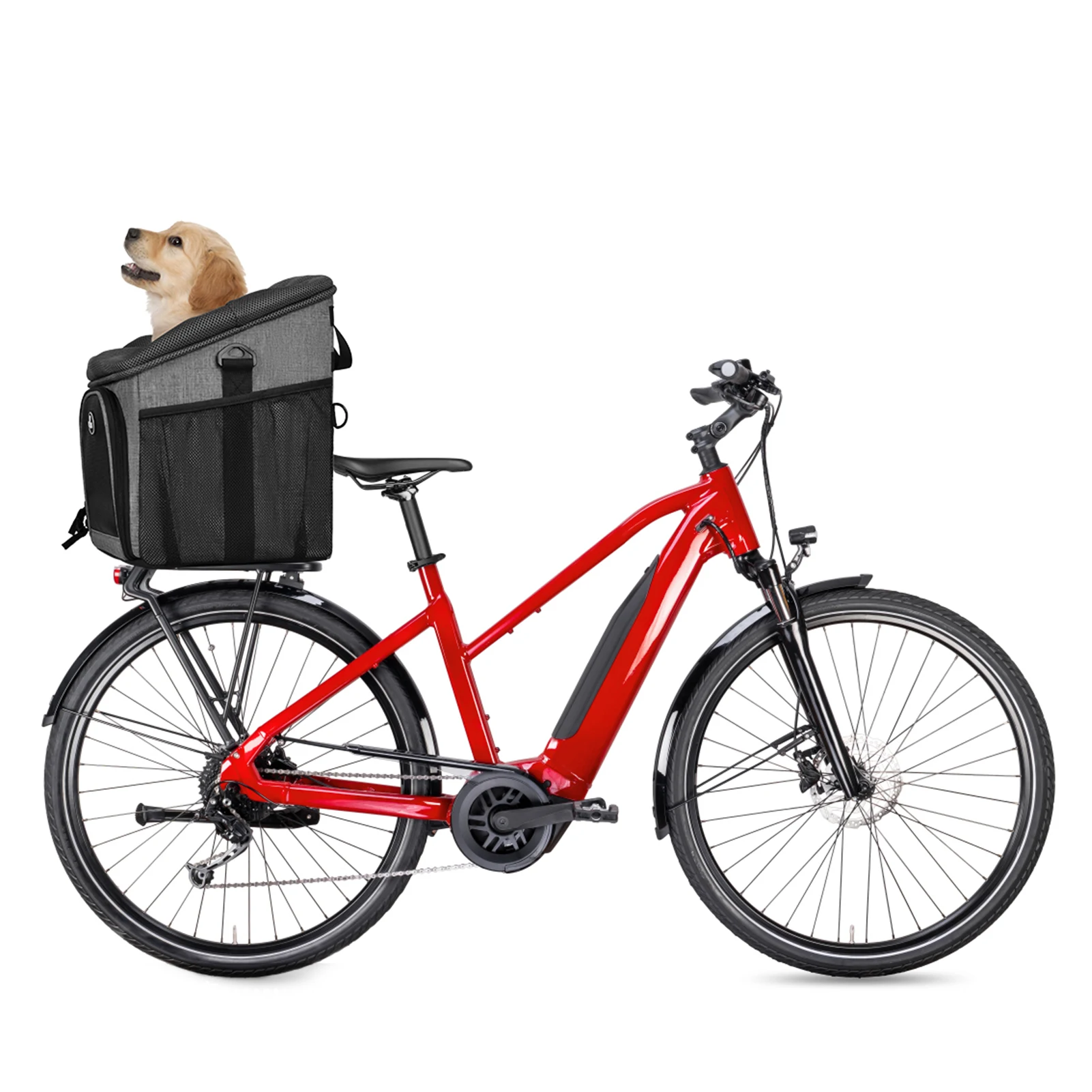 Pet Bicycle Carrier Backpack Dog Bike Basket Carrier Foldable Removable