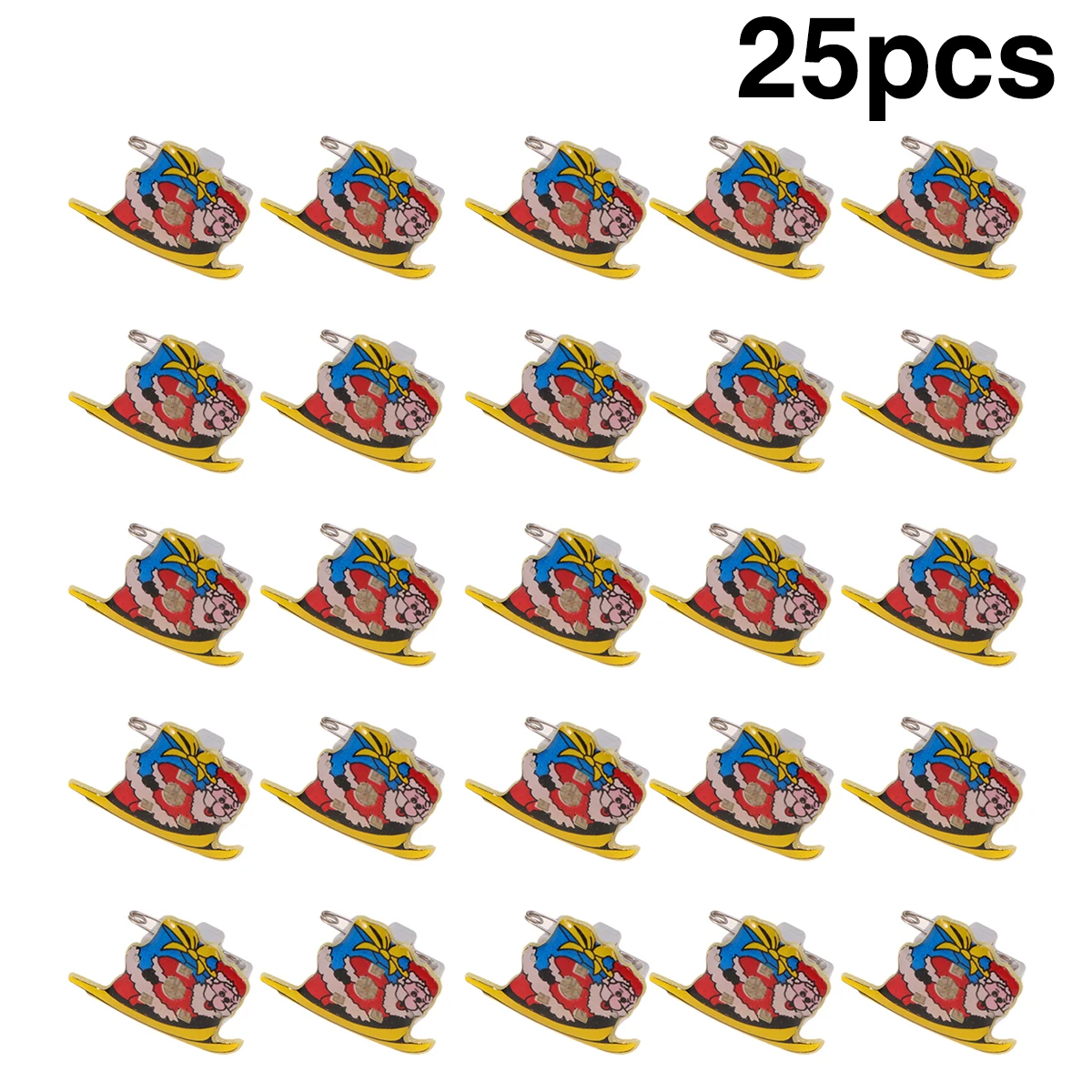 

25 pcs Glitter Brooches Christmas LED Glowing Badges Enamel Boutonniere Pins Luminous Shirt Corsage for Kids