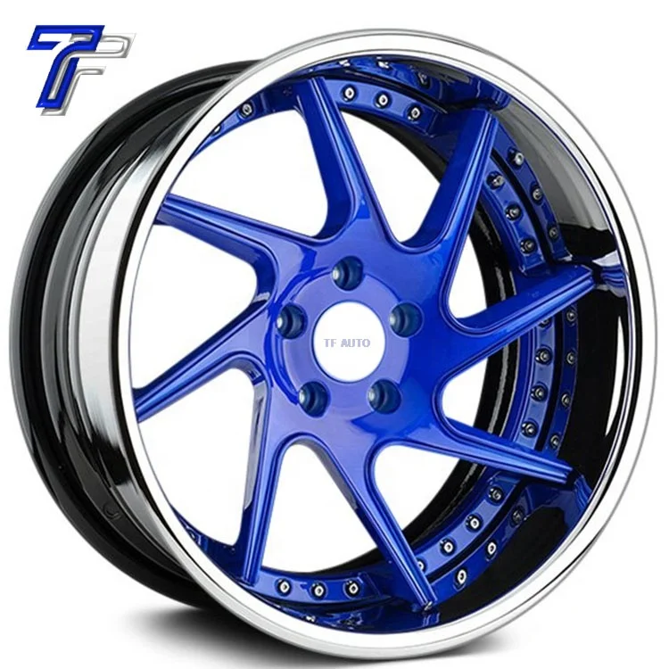 Deep Dish Lip spinning  5x108 120 Forged car 20 alloy wheels chrome 2 3 pieces rims dodge