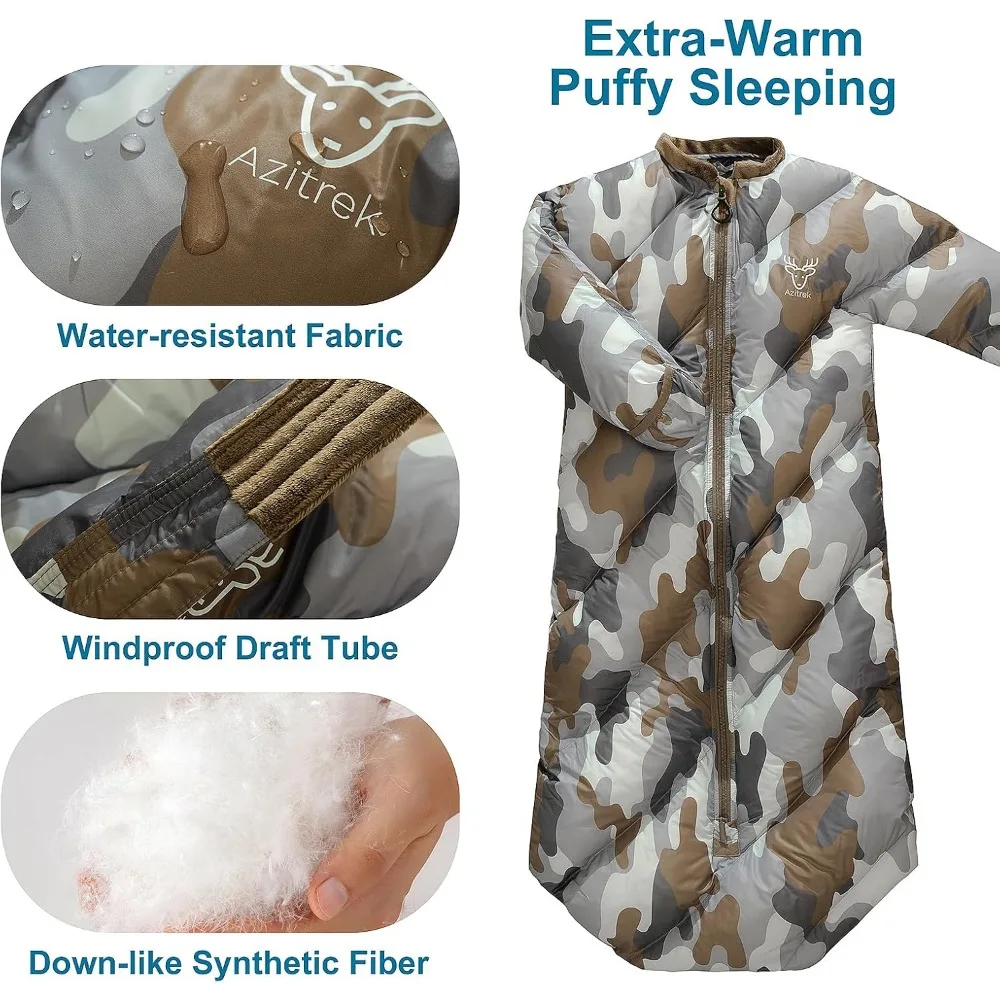 كيس نوم خفيف الوزن للأطفال للأعمار من 2 إلى 4 سنوات |   حقيبة نوم منتفخة للأطفال الصغار للتخييم، أغطية النوم |   ما يصل إلى 46 بوصة |   المدمجة و