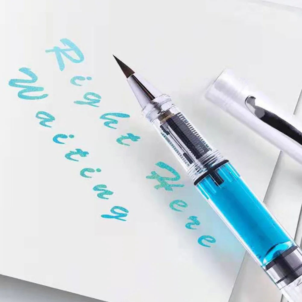 2 Pcs Hand Lettering Brush Pens Signature Painting Pen-Type New Writing Piston Student Sketch Drawing Scrapbooks