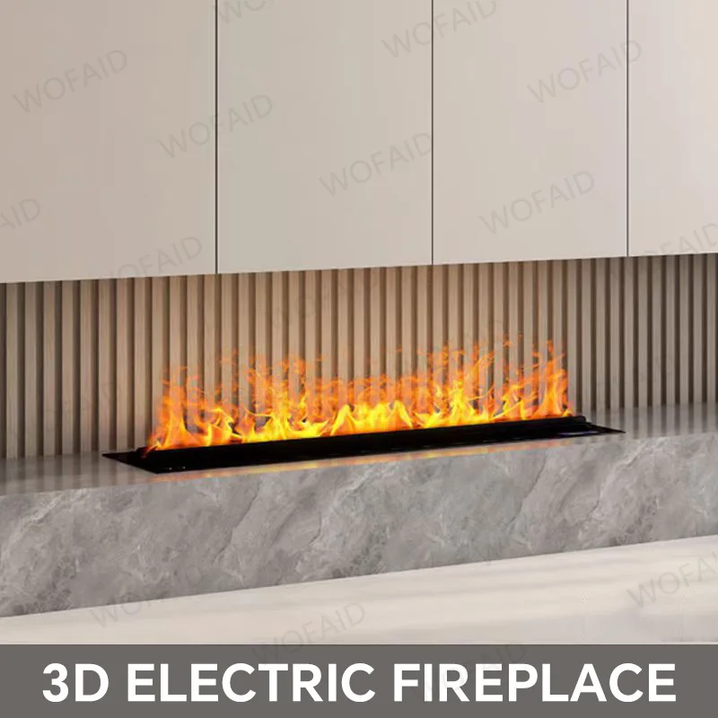 

3D RGB Flame Fireplace with Water Vapor, 7 Lighting Modes Fireplace Timer, Safe & Eco-Friendly, Easy to Use Fire Place