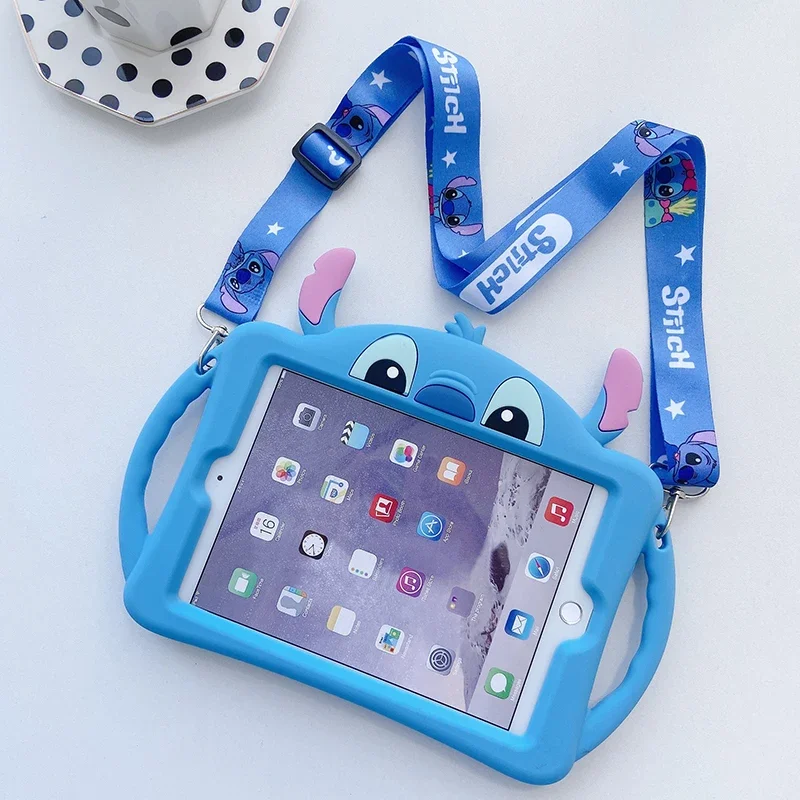 

Stitch Case For Ipad Pro 9.7in 19 20 7/8/9th 10.2inch Stand Case Mini4/5 9.7inch Cartoon Silicon Shockproof Case Kids Cover Gift