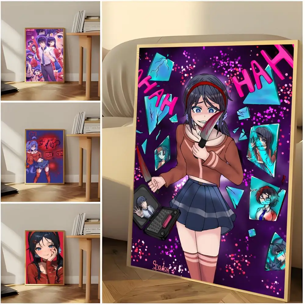 Video Game M-MiSide Mita anime Painting Calligraphy HD Framed Canvas Wall Art for Bedroom Cafe Decor or Gift