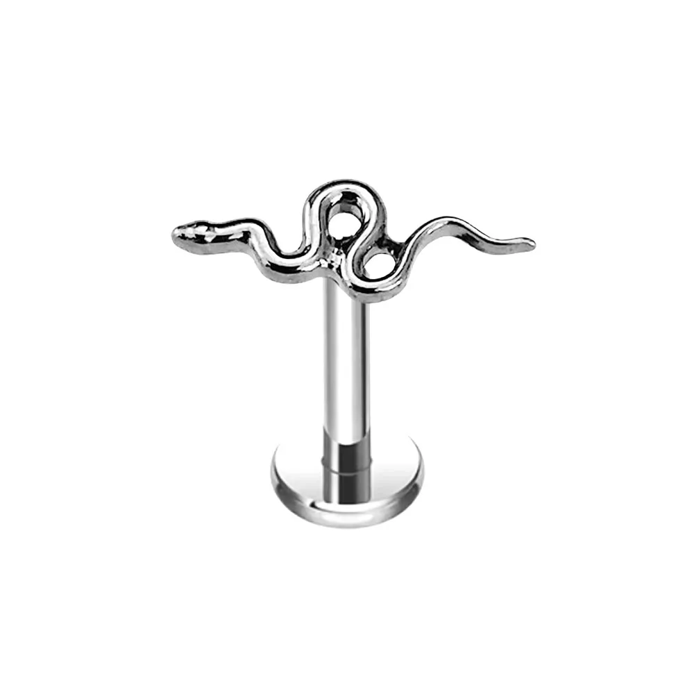 Titanium Snake Bee Drop Butterfly Labret Piercing Earring