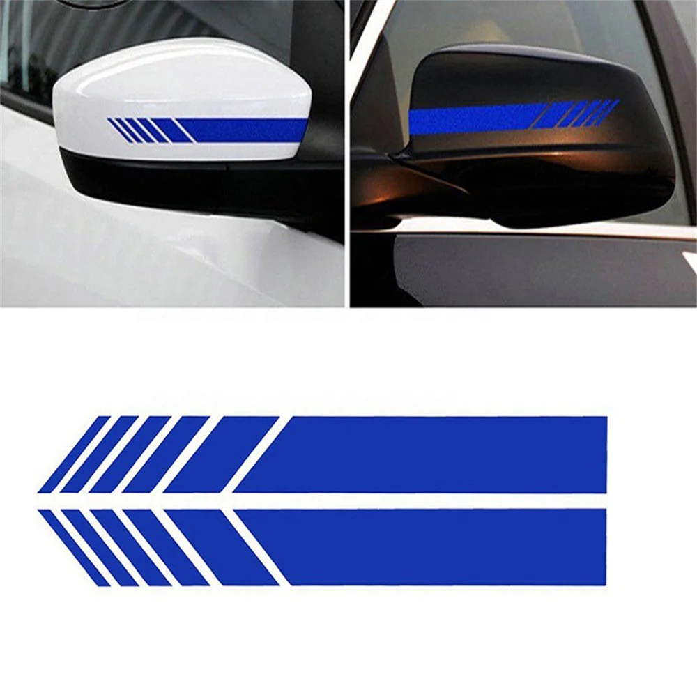 2Pcs Car Sticker Car Rearview Mirror Side Decal Stripe Vehicle Body Trim Sticker Exterior Decoration Body Car Accessories