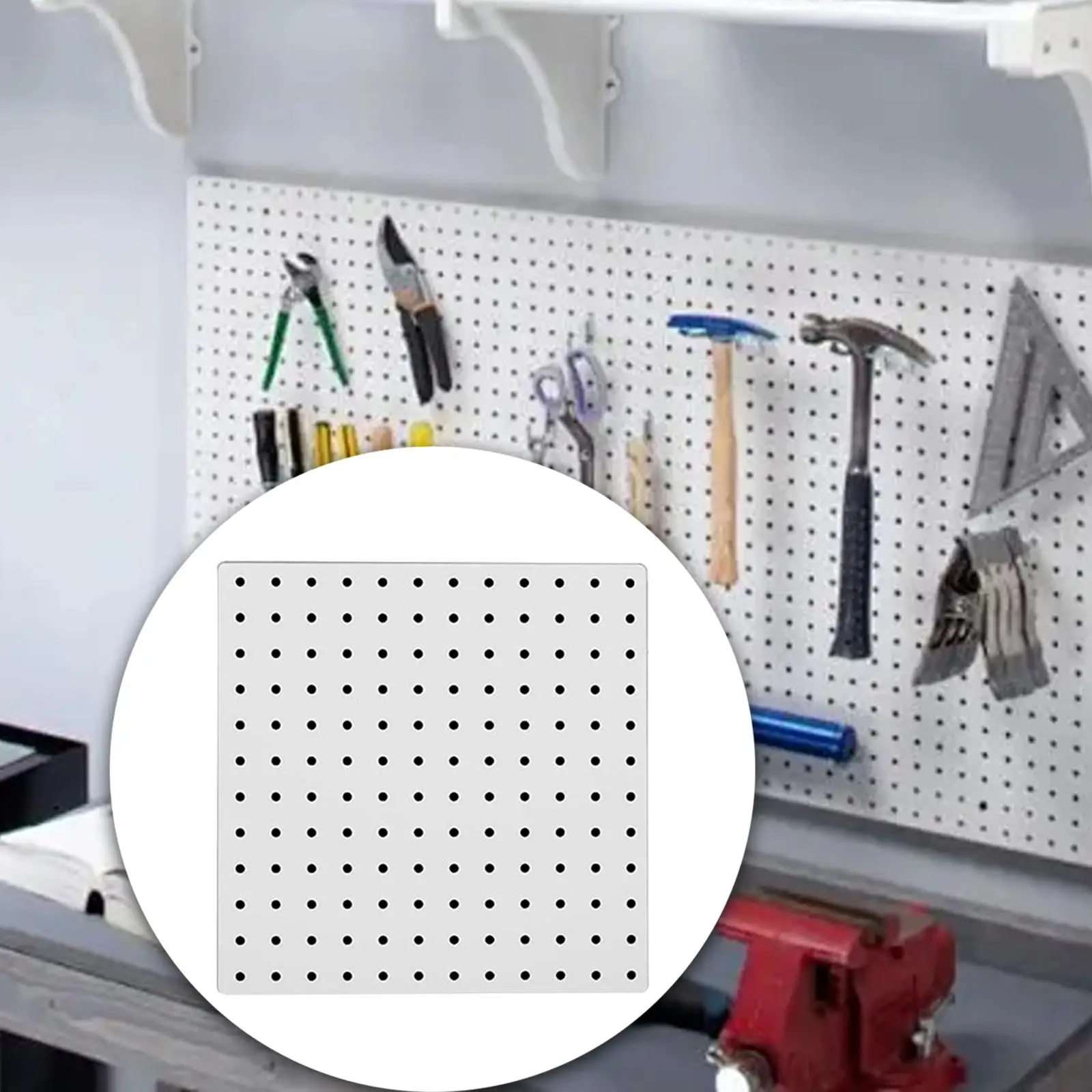 Pegboard Wall Panel Household Wall Storage System for Garage Bathroom Office