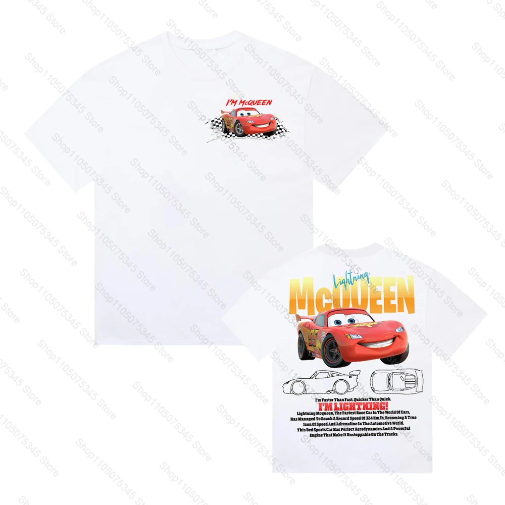 البرق ماكوين وسالي مطبوعة زوجين تي شيرت الرجال سالي وماكوين الصيف تنفس التجفيف السريع عادية المتضخم تيز #5