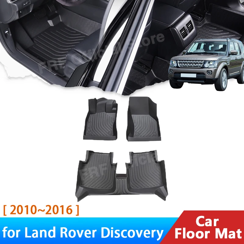 TPE for Land Rover Discovery 4 L319 LR4 2010~2016 2015 Accessories Car Floor Mat Foot Panel Liner Carpet Pad Waterproof Mats 3x