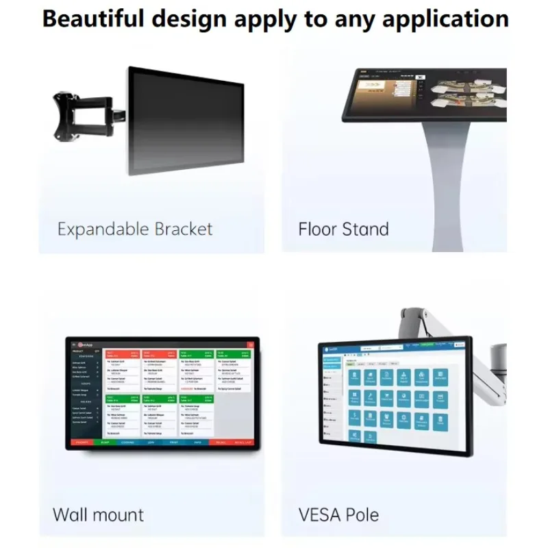 21.5/23.6/24/32 Inch Wall Mount Capacitive Touch Advertising Machine Android Windows Digital Signage LCD Display Screen