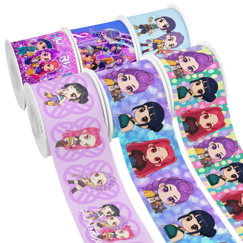 

10yards K P Girl Group D H W Pattern Grosgrain Ribbon Satin Ribbon for Cheer Bows DIY Girl Hair Bows Wrapping Decoration Gift