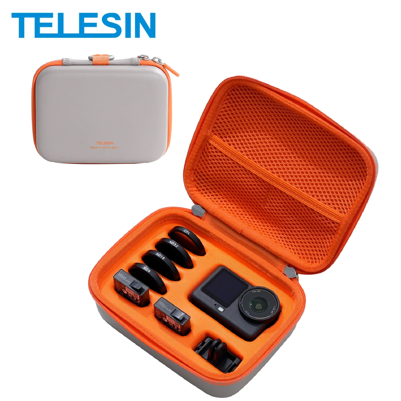 TELESIN DisAdv Waterproof Action Camera Storage Bag for DJI Osmo Action 6 5Pro 4 Protective Case Accessories