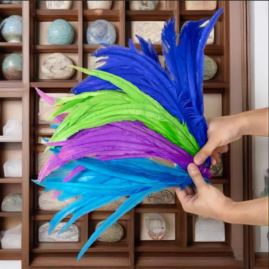 

35-40CM Wholesale Rooster Feather 100-1200pcs Chick Plume for Christmas Party Decoration Costume Headdress Jewelry Accessory