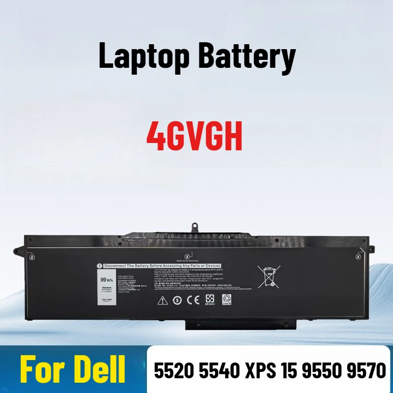 

Laptop Battery for Dell Precision 15 5520 5540 XPS 15 9550 9570 4GVGH