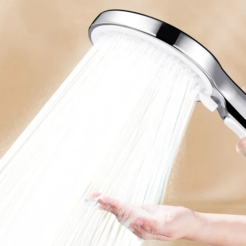 Silicone Panel Bathroom Sprayer Shower Accessories Handheld Shower Head 5-function Large Water Output Booster Filter Shower Head