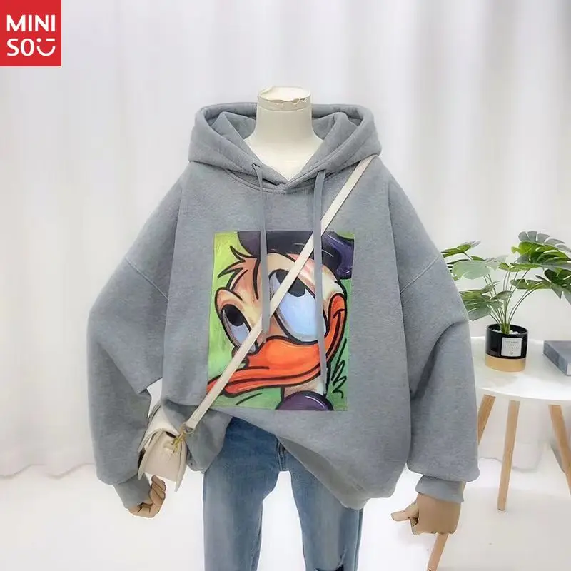 

Disney Women's Long Sleeve Shirt, Korean Style Oversized Tee for Casual Wear