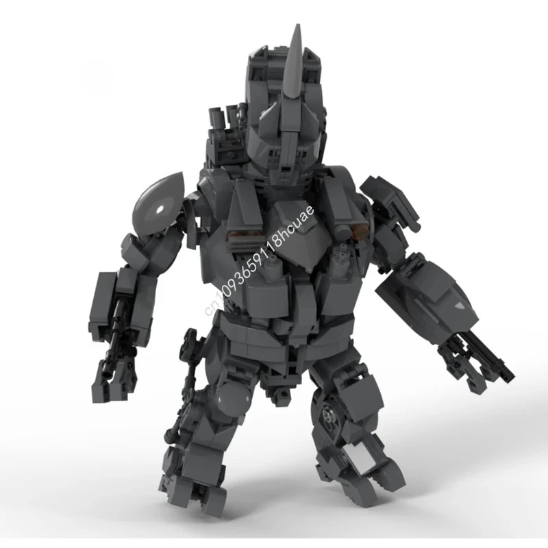 

730 шт. MOC на заказ носорог удивительные люди-пауки модель строительный блок Diy креативная сборка развивающие кирпичи игрушки подарок ребенку