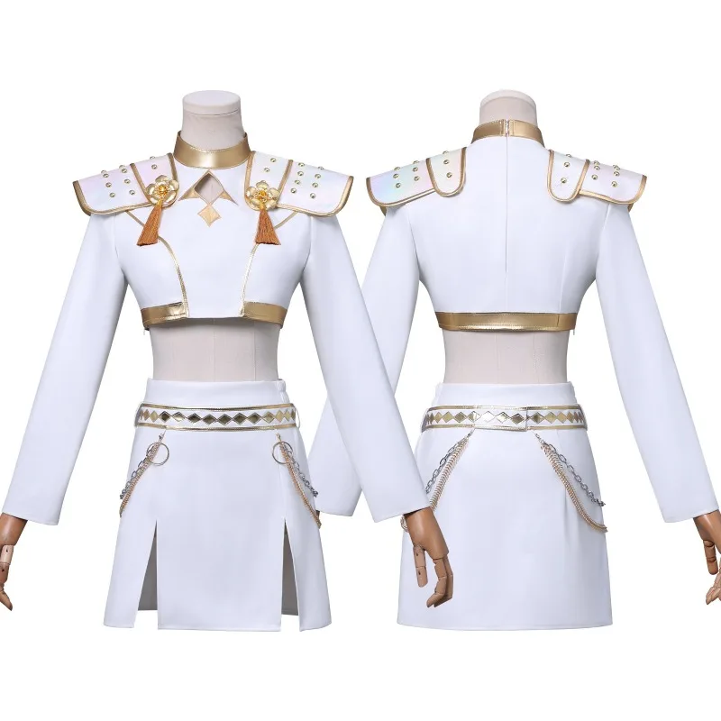 K-pop chasseurs de démons Zoey Rumi Mira Cosplay Costume perruques blanc uniforme jeu de rôle pour fête Halloween carnaval tenues