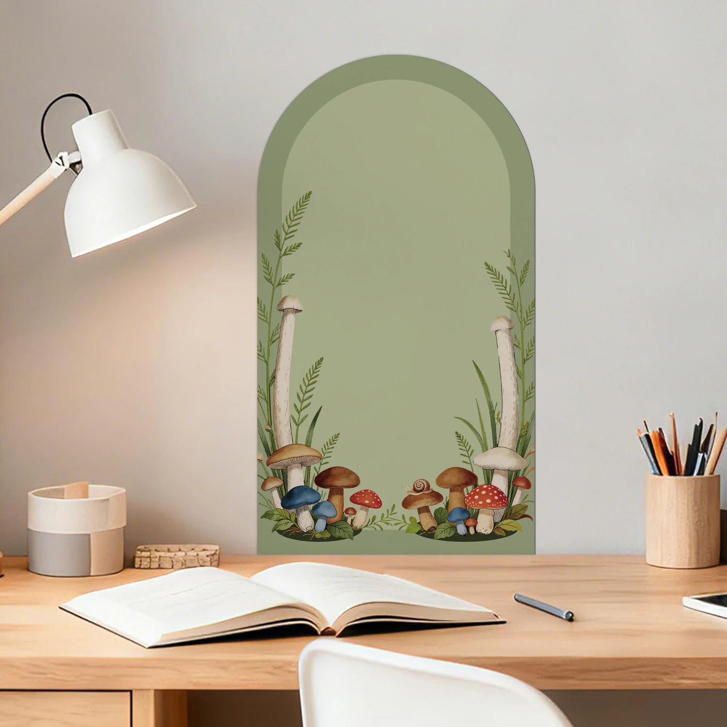 Arched Floral Magnetic Whiteboard Sticker, Easy Wipe Self-Adhesive Dry Erase Sheet for Wall view 4