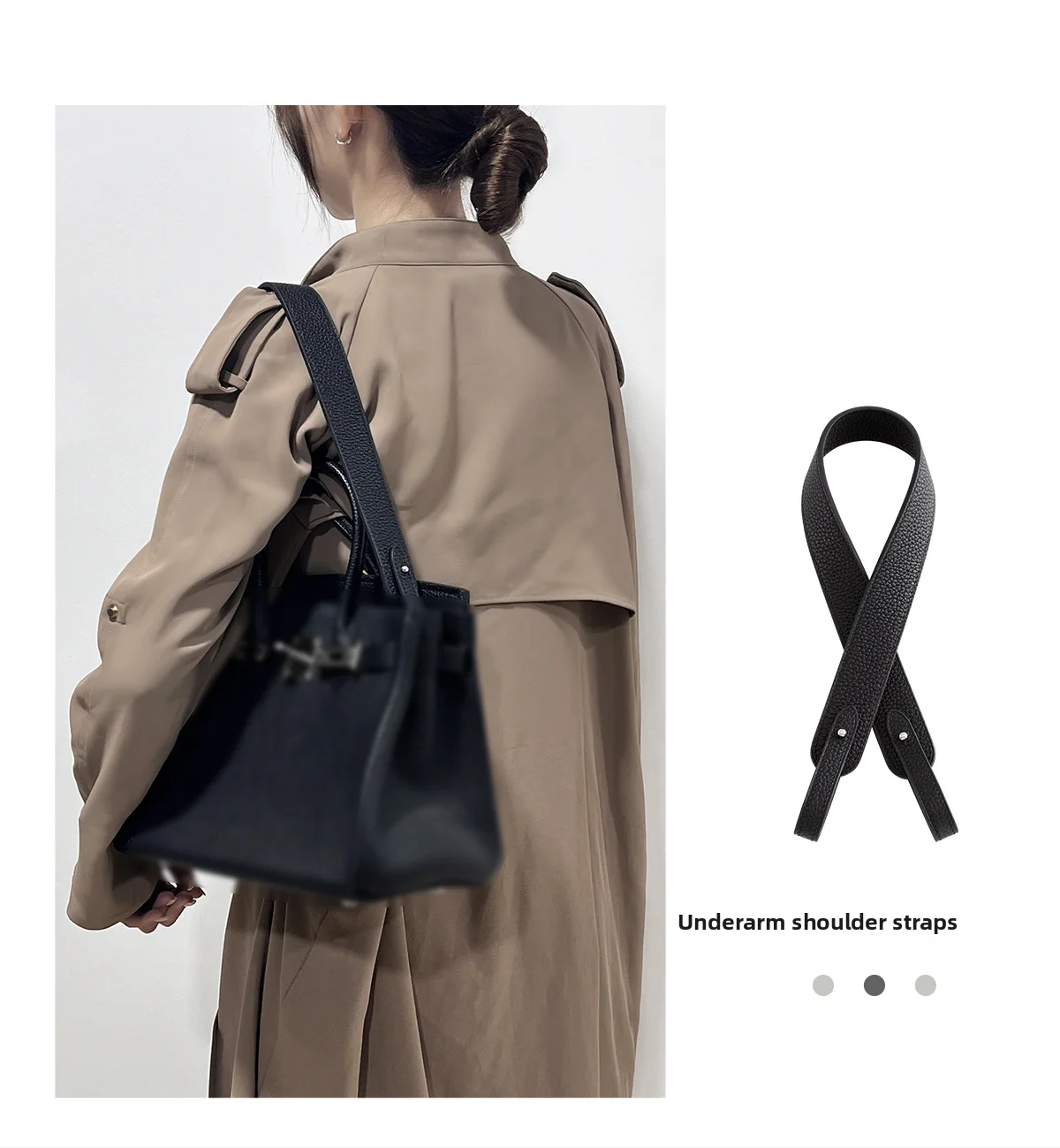 67cm Cowhide Leather Bag Strap For Birkin Bag Wide Shoulder Strap Replacement Handbag Crossbody Strap Belt Bag Accessories