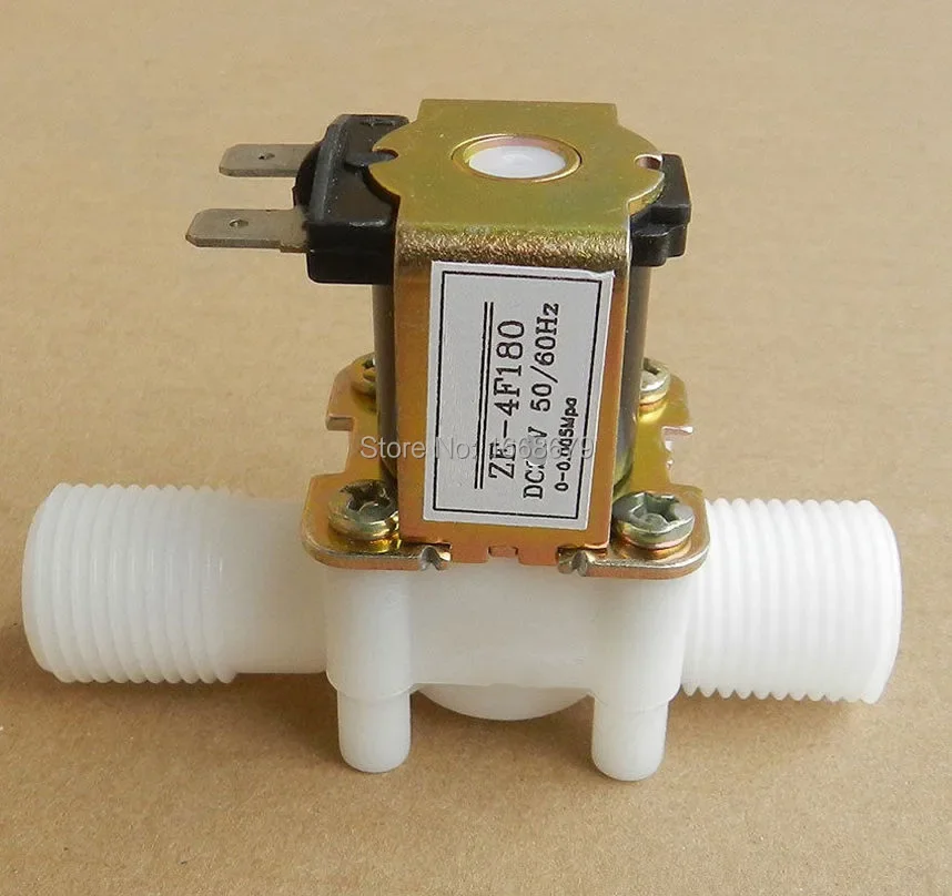 

EBOWAN AC 220V DC 12V 24V 1/2" Plastic Electric Normally Closed Solenoid Valve Magnetic Water Air Pressure Controller Switch