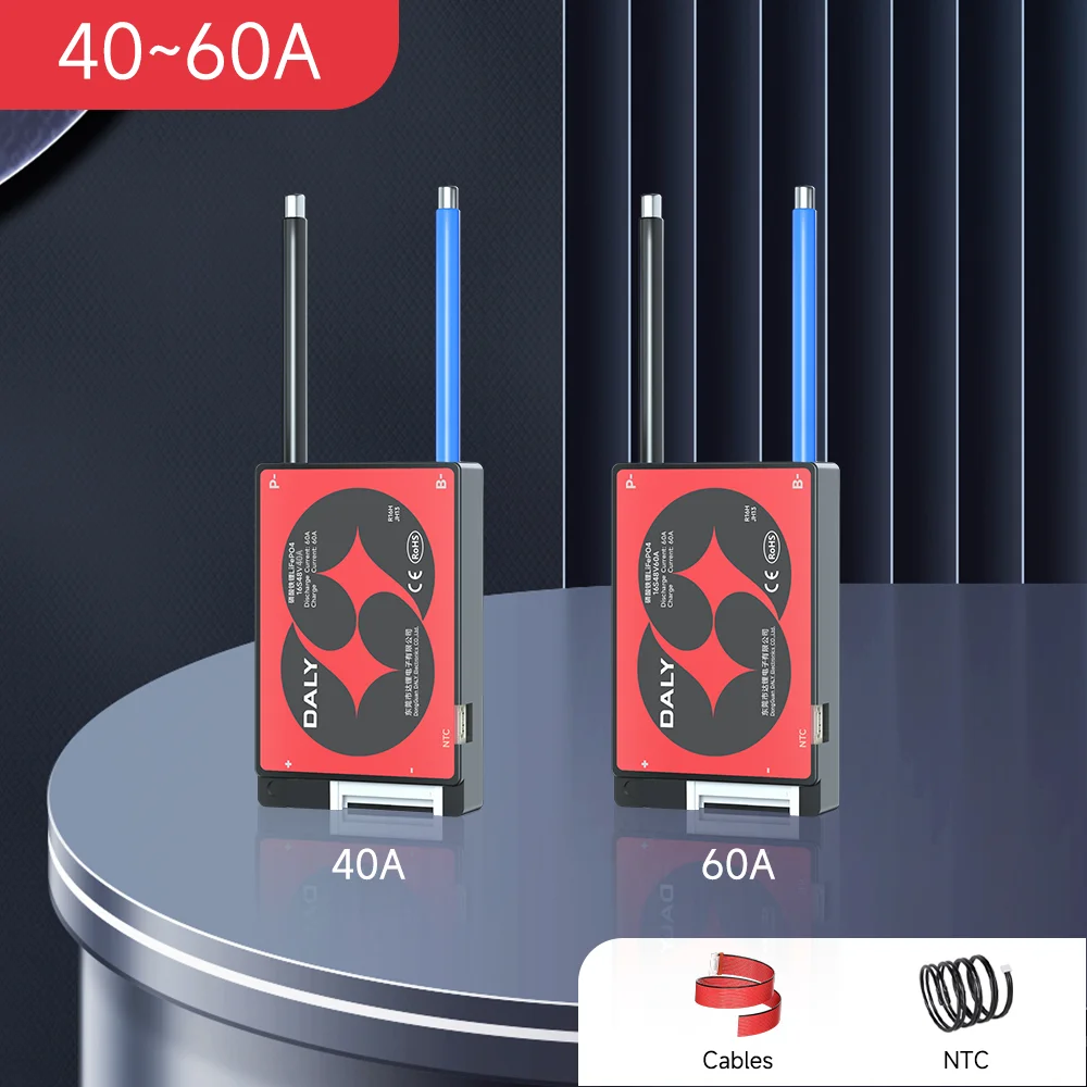 

DALYBMS Li-ion 3S 12V 7S 24V 10S 36V 13S 48V 40A 60A LIFEPO4 Battery with Balance Low High Temperature Cut Off Protection