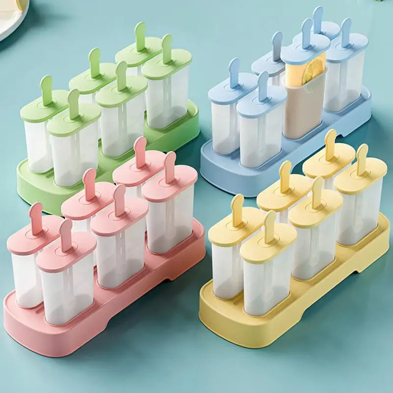 Reusable Popsicle Molds 6 Pieces Set Non Stick Food Grade Material Easy Homemade Ice  Maker for Home Summer Refreshments