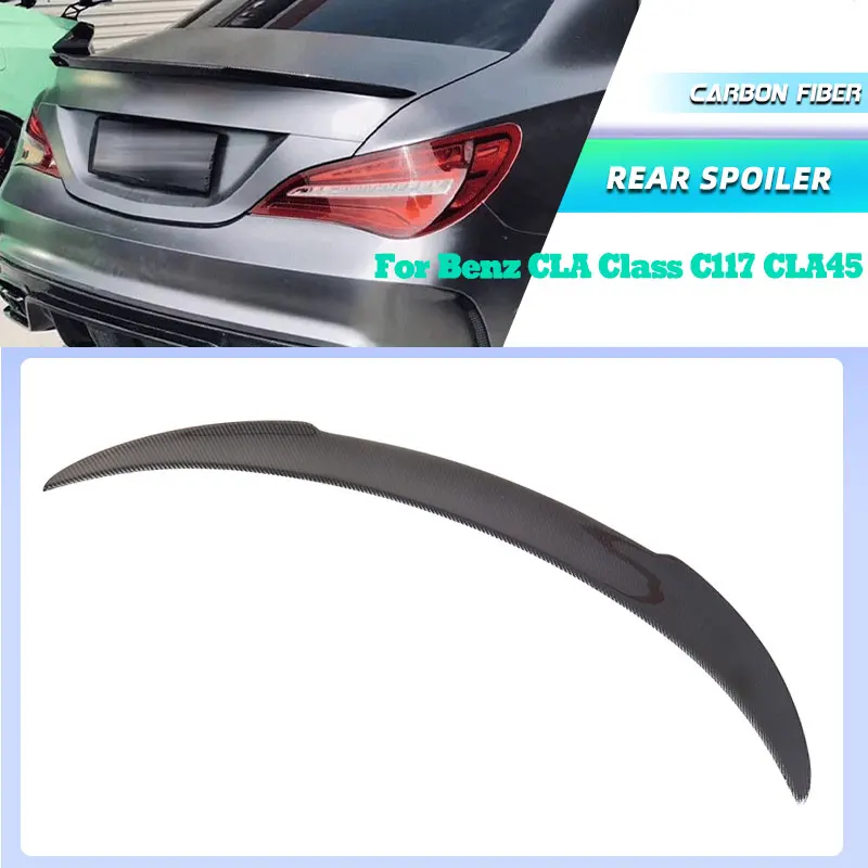 

Full Carbon Fiber Car Rear Trunk Spoiler Wings for Mercedes Benz CLA Class C117 CLA45 Sedan 2014-2018 Rear Spoiler Boot Wing Lip